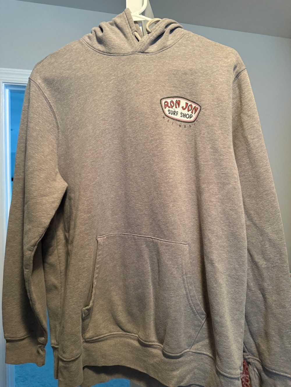 Ron Jon Gray Pullover Hoodie with Small Logo